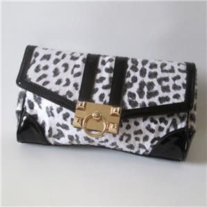 Betsey Johnson B&W Cheetah Print Clutch Purse